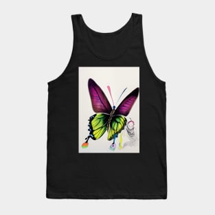 SURREAL AND CUTE PURPLE WINGED BUTTERFLY Tank Top